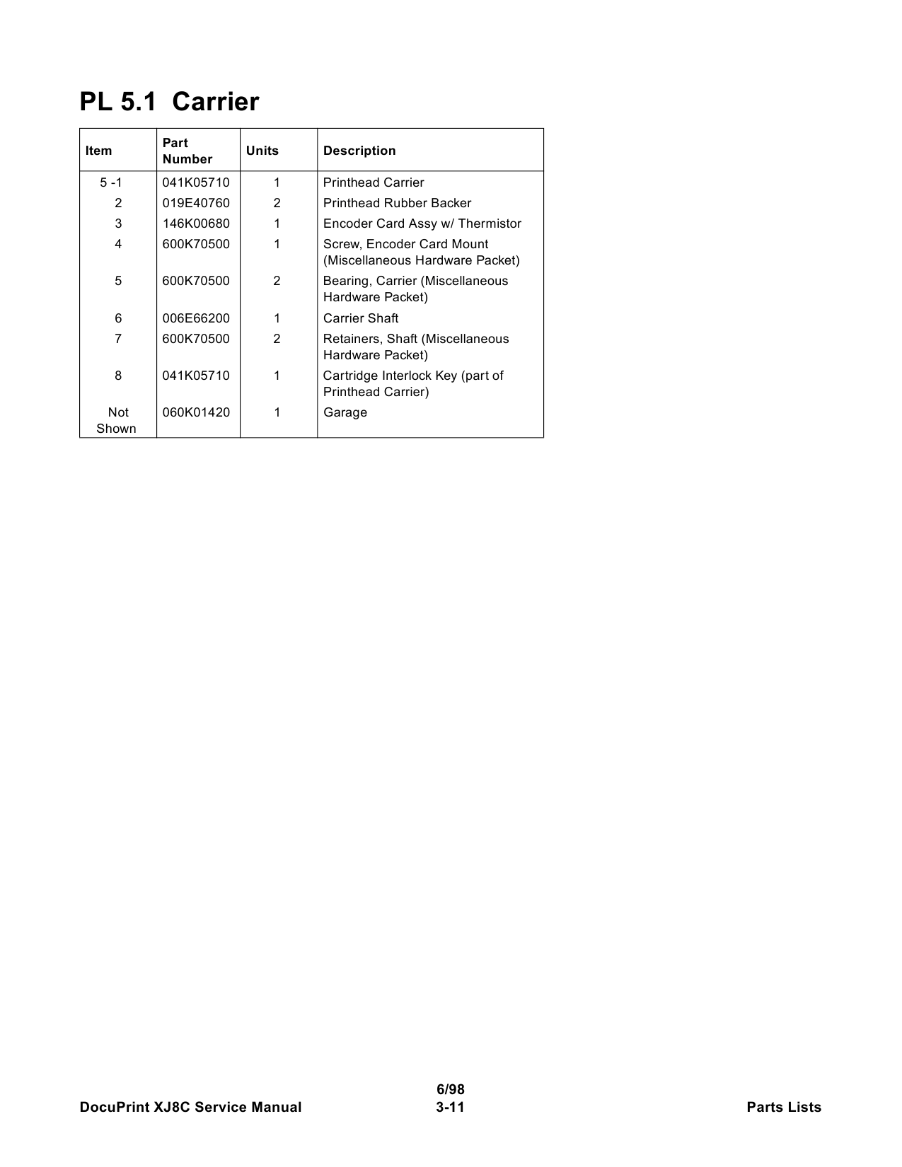 Xerox Printer XJ8C Inkjet Parts List and Service Manual-3